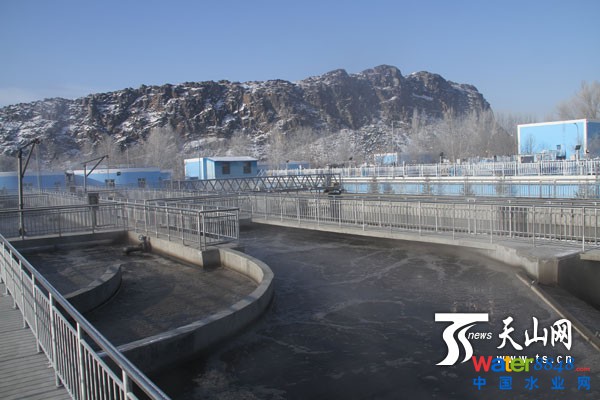 2015年1月14日,阿勒泰市污水處理廠冬季仍能正常運行。