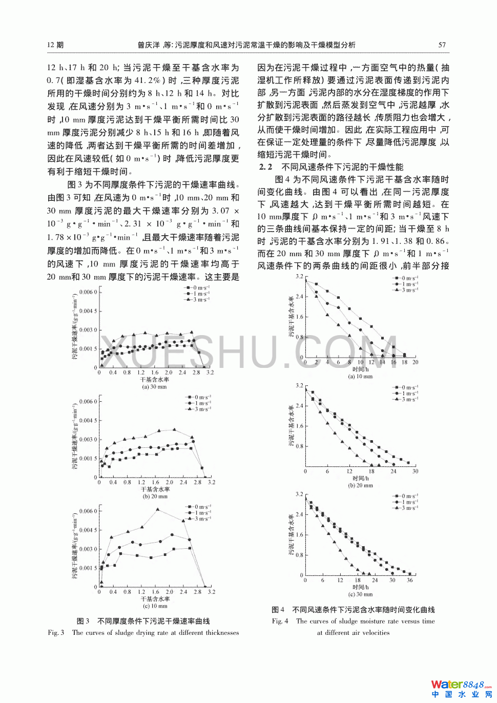 污泥厚度和風速對污泥常溫干燥的影響及干燥模型分析第2頁